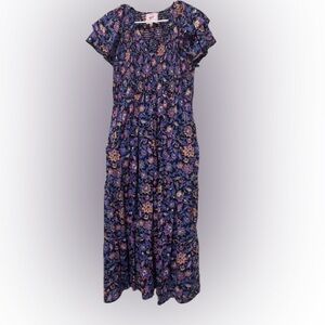 Banjanan Purple Floral Maxi Dress